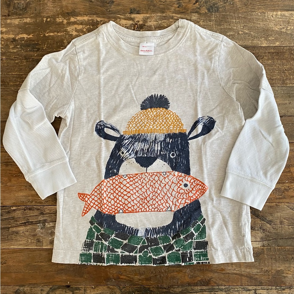 Hanna Andersson Long Sleeve Tshirt, Size 6-7